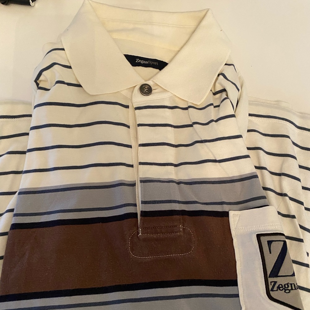 Zegna sport long sleeve polo shirt